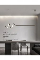 Minimal / Sarkıt Avize / 120 cm / 3 Renk Işık / Antrasit Gövde - 2