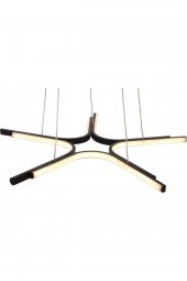 Zadar / 60 cm / Sarkıt Avize / 5 Kollu / Antrasit Gövde / 3 Renk Işık / 3 Yıl Garanti - 3