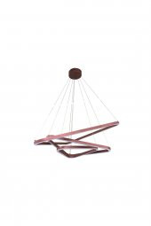 Tetova / Modern Üçgen / Sarkıt Avize / 80x60x40 cm / Antrasit Gövde / 3 Renk Işık thumbnail 2