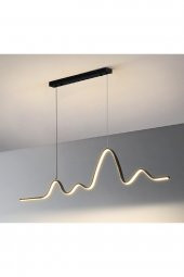 Worm / Sarkıt Avize / 100 cm / Antrasit Gövde / 3 Renk Işık - 1