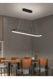 Prilep / Elips / Sarkıt Avize / 120 cm / Antrasit Gövde / 3 Renk Işık - 2