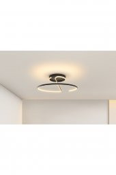 Pirlepe / Plafonyer Avize / 40 cm / Antrasit Gövde / 3 Renk Işık - 1