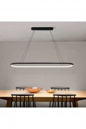 Prilep / Elips / Sarkıt Avize / 120 cm / Antrasit Gövde / 3 Renk Işık - 3