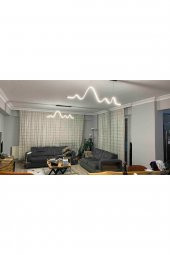 Worm / Sarkıt Avize / 100 cm / Antrasit Gövde / 3 Renk Işık - 3