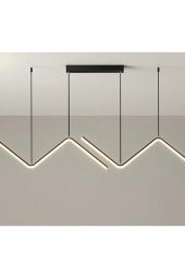 Budva / Zig Zag / Sarkıt Avize / 130 cm / Antrasit Gövde / 3 Renk Işık / 3 Yıl Garanti - 2