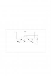 Helazon / Sarkıt Avize / 90x20 cm / Antrasit Gövde / 3 Renk Işık / 3 Yıl Garanti - 3