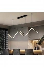 Budva / Zig Zag / Sarkıt Avize / 130 cm / Antrasit Gövde / 3 Renk Işık / 3 Yıl Garanti - 3