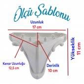 Mobilya Kanepe Masa Puf Sehpa Ayağı Beyaz Düz Baza Ayak 11 cm - 2