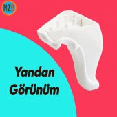 Mobilya Kanepe Masa Puf Sehpa Ayağı Beyaz Düz Baza Ayak 11 cm - 3