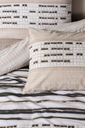 Cotton Box Line Nevresim Takımı Çift Kişilik Perry Bej thumbnail 2