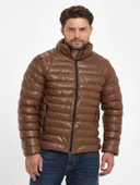 Zagmen Z01230 Erkek Slim Fit Şişme Deri Mont - 3