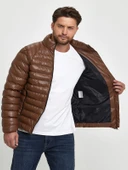 Zagmen Z01230 Erkek Slim Fit Şişme Deri Mont thumbnail 4