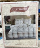 Jolly Home 4 Mevsim Çift Kişilik Kapitoneli Nevresim Takımı-Melina Taş Kahve - 3