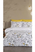 Jolly Home 4 Mevsim Çift Kişilik Kapitoneli Nevresim Takımı-Manolya Sarı Gri - 1