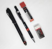 Rotring Ofis Seti Visumax 0.7 Uçlu Kalem + Roller Siyah Uç + Silgi Seti thumbnail 1