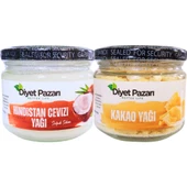 Hindistan Cevizi Yağı 300 Ml-Kakao Yağı 180 Gr 2'li Set (CİLT BAKIM SETİ) - 1