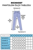 Beli Lastikli ve Yüksek Belli Cepli Astarsız Kadın Kot Pantolon Jean Koyu Mavi Denim - 3