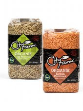 Organik Kırmızı Mercimek 1 kg ve Organik Yeşil Mercimek 1 kg - 1