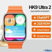 ScHitec Watch HK9 Ultra 2 Amoled Ekran Android İos HarmonyOs Uyumlu Akıllı Saat Turuncu - 3