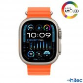 ScHitec Watch HK9 Ultra 2 Amoled Ekran Android İos HarmonyOs Uyumlu Akıllı Saat Turuncu - 4