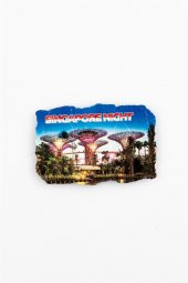 Singapur Temalı Fresco Magnet thumbnail 2