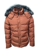 Zagmen Z01325 Erkek Kapüşonu Kürklü İçi Peluşlu Şişme Mont thumbnail 1