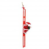 70cm Uzun Merdivene Tırmanan Noel Baba Hareketli Pilli - 2