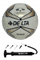 Delta Pro Master El Dikişli 5 Numara Dura-Strong Futbol Topu + Çok Fonksiyonlu Top Pompası İkili Set - 1