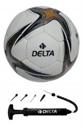 Delta Super League El Dikişli No 3 Dura-Strong Futbol Topu + Çok Fonksiyonlu Top Pompası İkili Set - 1