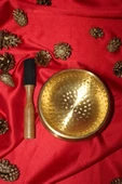 Meditasyon Çanı Tibet Çanağı Pirinç Kaplama 7 Element 16 cm - 12