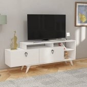 BMdekor TV Sehpası Yaprak Beyaz 150 cm - 1
