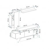 BMdekor TV Ünitesi Cunda Kristal 150 cm - 3