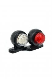 Mini Takoz Tek Ledli Kırmızı-Beyaz 12v-24v - 4