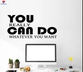 Oturma Odası, Ofis, Dükkan Duvar Sticker Etiketler Motivasyon Alıntı Gerçekten Yapabileceğiniz Sözler İlham Verici Harfler thumbnail 1