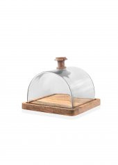 The Mia Madera Dikdörtgen Kek Saklama Fanusu 15x19x19 cm - 1