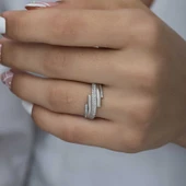 Gümüş Zirkon Taşlı Bayan Yüzük SL1973 thumbnail 10