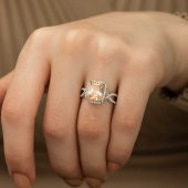 Gümüş Baget Kare Bayan Yüzük  SL1926 thumbnail 2