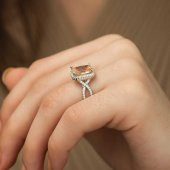 Gümüş Baget Kare Bayan Yüzük  SL1926 thumbnail 5