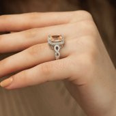 Gümüş Baget Kare Bayan Yüzük  SL1993 thumbnail 4