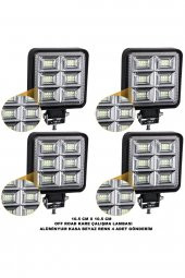 Off Road Led Kare Çalışma Lambası Beyaz Renk 48 Led 10,5 X 10,5 Cm 4 Adet -Uyumlu - 1