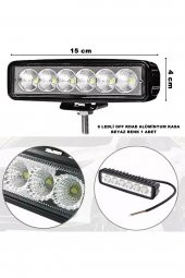 Off Road Led Sis Lambası Beyaz Sabit Renk 6 Led 4 X 15 Cm 1 Adet - - 1