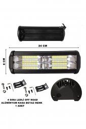 Off Road Power Led Lamba Beyaz Sabit Led 4 Sıra 48 Ledli 8 X 24 cm 1 Adet - 1