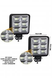 Off Road Led Kare Çalışma Lambası Beyaz Renk 48 Led 10,5 X 10,5 Cm 2 Adet - Uyumlu - 1