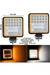 Off Road Kare Çalışma Lambası Turuncu Angel-beyaz Ledli 3 Fonksiyon 10,5 X 10,5 Cm 2 Adet - - 1