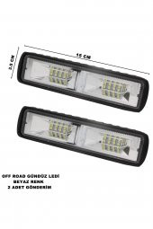 Off Road Led Lamba 60 Watt 16 Led Tek Sıra 15 Cm X 3.5 Cm Beyaz Led 2 Adet - - 1