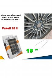 Sivri Mermi Tip Bijon Kapağı Plastik Gri Renk 19 Mm Bijon Uyumlu 20 Adet - - 1