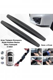 Tampon Koruyucu Plastik Ultra Yumuşak Şekil Alabilen Siyah Karbon Desen 2 Parça 5cm X 41cm 1. Kalite - 1