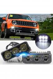 Off Road Led Lamba Kısa Clio Tip Metal Kasa 3 Ledli Beyaz Işık 3 X 4 X 9 Cm 2 Parça - - 1