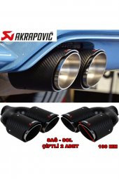 Akrapoviç Karbon Egzoz Ucu Çift Çıkış 100 Mm Arka Sağ-sol 2 Adet - 1