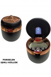 Araç Ve Ev Işıklı Küllük Porselen Iç Havza Gold - 1. Kalite - 1